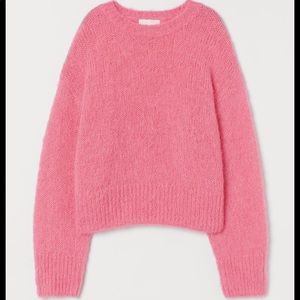H&M Knit Wool-blend Pink Sweater